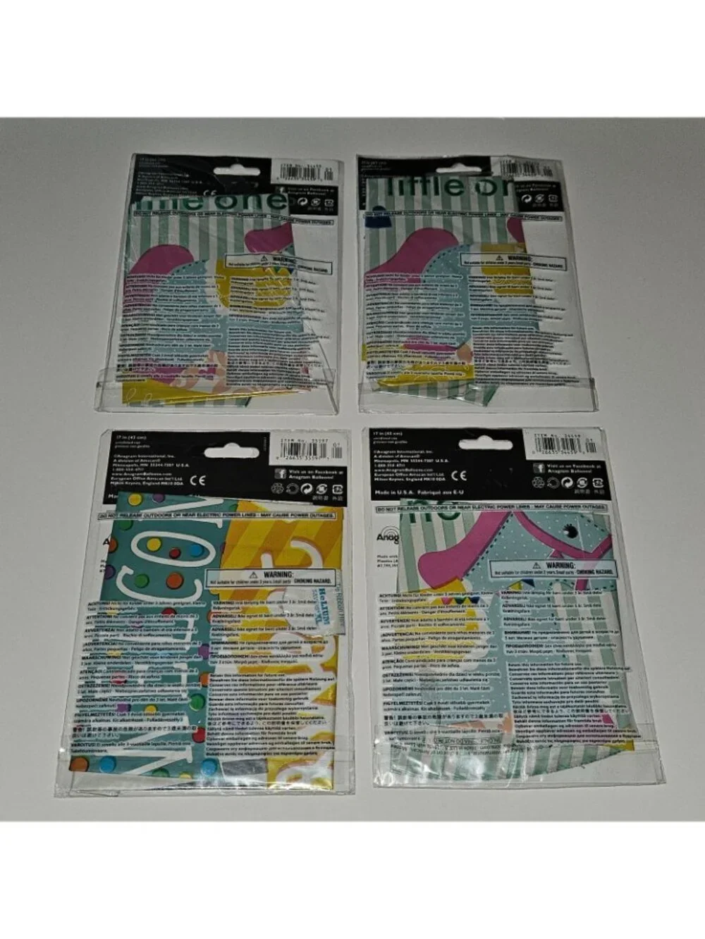 NEW 4 Welcome Little One Sweet Baby Shower Foil Balloons Lot 17